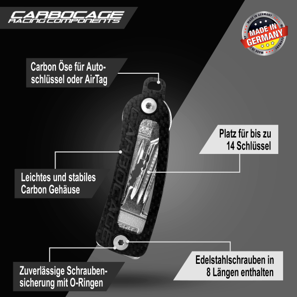 CARBOCAGE KEYCAGE - Key Organizer Carbon - Schlüsselorganizer